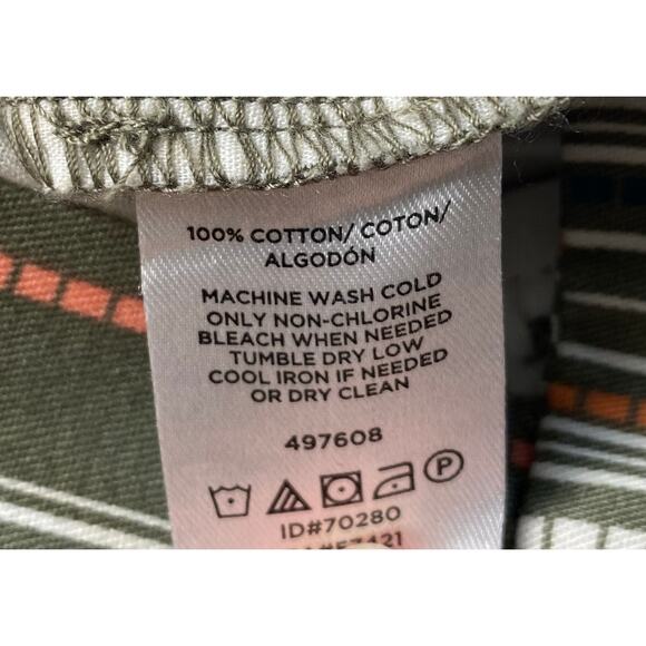 Loft Factory Green Striped 4-inch Shorts Women's Size 4 - Picture 9 of 9